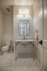 Powder Bath, plank walls